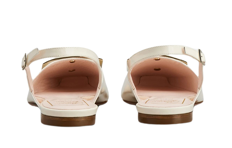 (W) Roger Vivier Trompette 'Metal Buckle Nude Ballet Flats' 圖 5