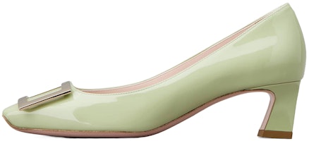 (Women) Roger Vivier Trompette 'Metallic Buckle Green Patent' RVW44815280D1PV027 (Women) Roger Vivier Trompette 'Metallic Buckle Green Patent' RVW44815280D1PV027