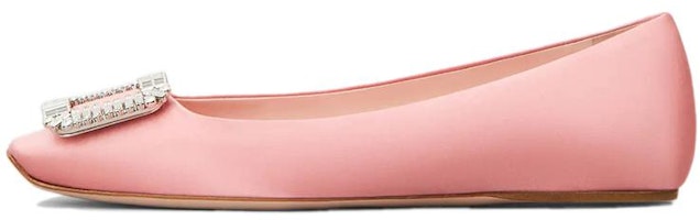 (Women) Roger Vivier Trompette 'Pink Satin Ballet' RVW40429040RS0M202 (Women) Roger Vivier Trompette 'Pink Satin Ballet' RVW40429040RS0M202