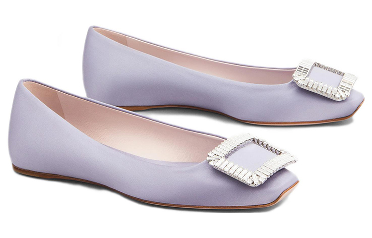 (W) Roger Vivier Trompette 'Purple Satin Ballet Flat' 圖 2
