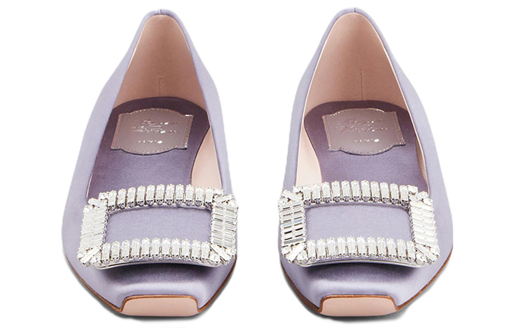 (W) Roger Vivier Trompette 'Purple Satin Ballet Flat' 圖 3