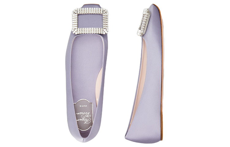 (W) Roger Vivier Trompette 'Purple Satin Ballet Flat' 圖 4