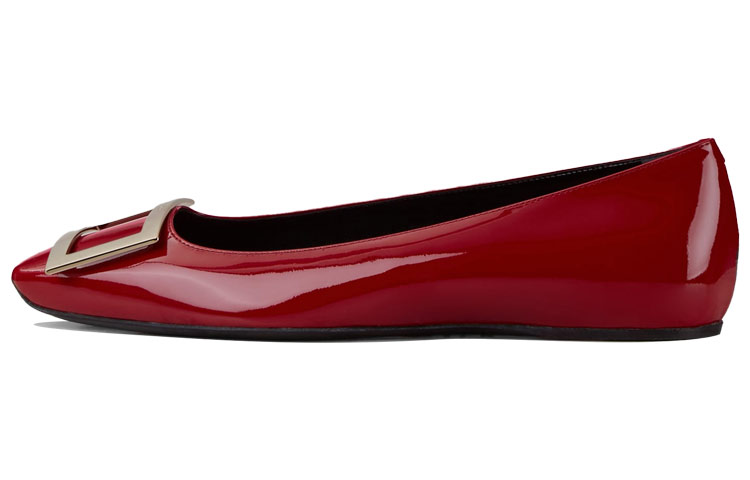 (W) Roger Vivier Trompette 'Red Patent Ballet Flat'