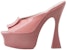 (W) Roger Vivier Trompette Buckle Kulit Kasut Platform 'Pink' RVW66232900D1PM215