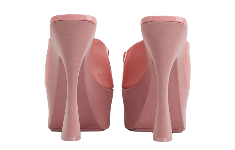 Shop (W) Roger Vivier Trompette Schnalle Lackleder Plateau Mules ''Rosa'' RVW66232900D1PM215