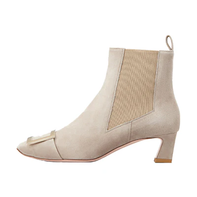 (W) Roger Vivier Trompette Chelsea Boot 'Beige'