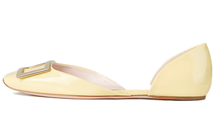 (W) Roger Vivier Trompette Dorsay 'Elegant Ballet Flat Yellow'