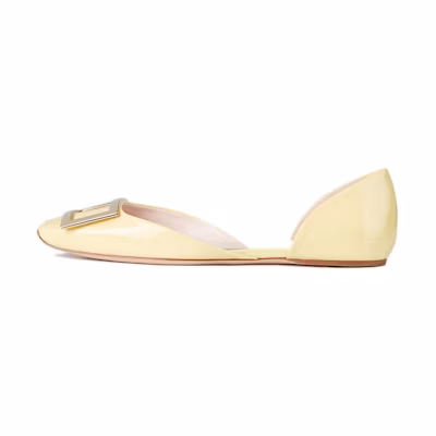 (W) Roger Vivier Trompette Dorsay 'Elegant Ballet Flat Yellow'