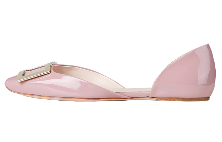 (W) Roger Vivier Trompette Dorsay 'Metal Buckle Purple Patent'