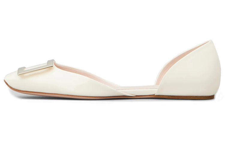 (Women) Roger Vivier Trompette Dorsay 'Simple Comfort White' RVW40426940D1PC019