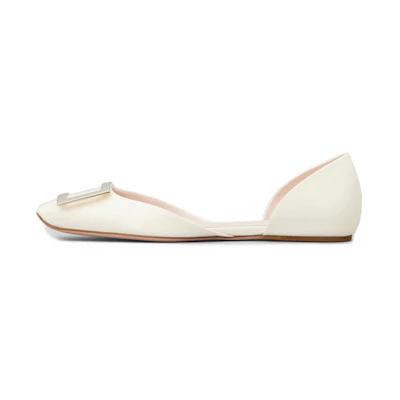 (W) Roger Vivier Trompette Dorsay 'Simple CMFT White'