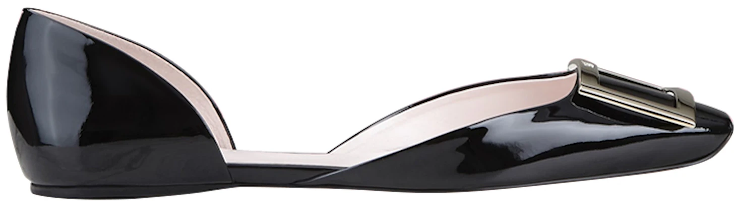 Roger Vivier 羅杰維維亞 Trompette 漆皮 平底 女士休閒單鞋 女款 黑色 Order Roger Vivier 羅杰維維亞 Trompette 漆皮 平底 女士休閒單鞋 女款 黑色
