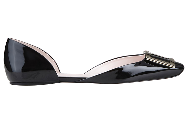 (W) Roger Vivier Trompette Patent Flat 'Black' 圖 2