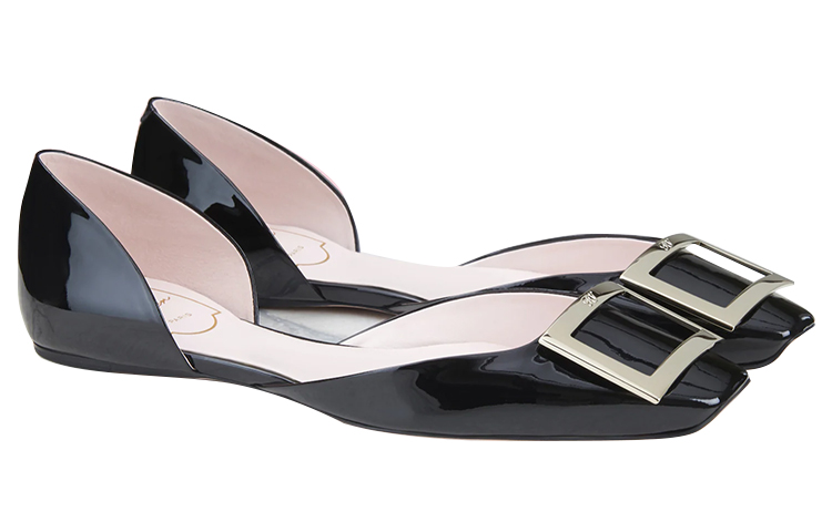 (W) Roger Vivier Trompette Patent Flat 'Black' 圖 3