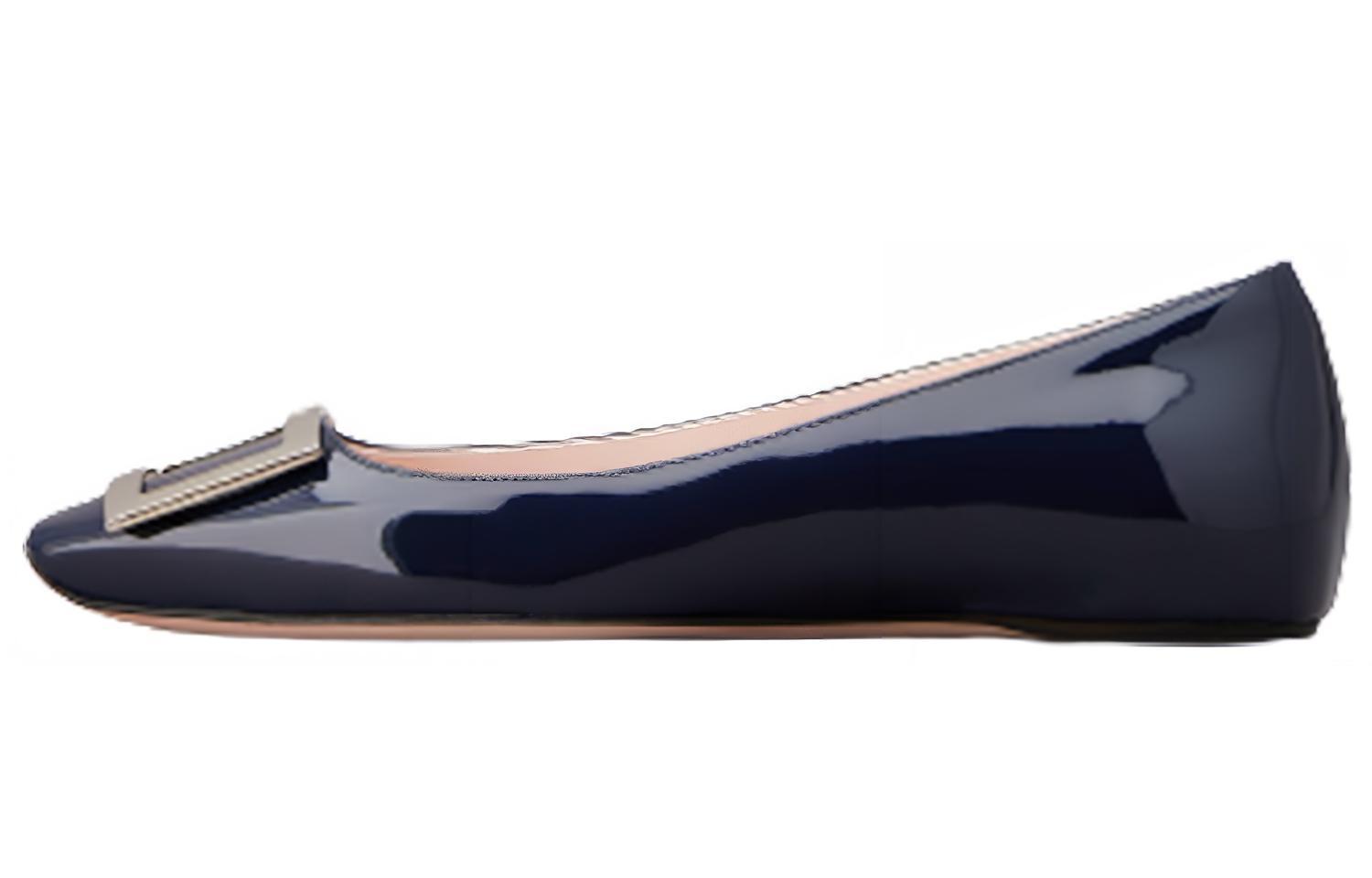 (W) Roger Vivier Trompette Patent Leather Round Toe Slip-On 'Black'