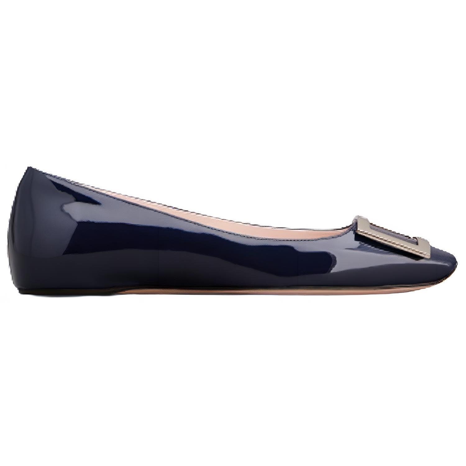 (W) Roger Vivier Trompette Patent Leather Round Toe Slip-On 'Black' 圖 2