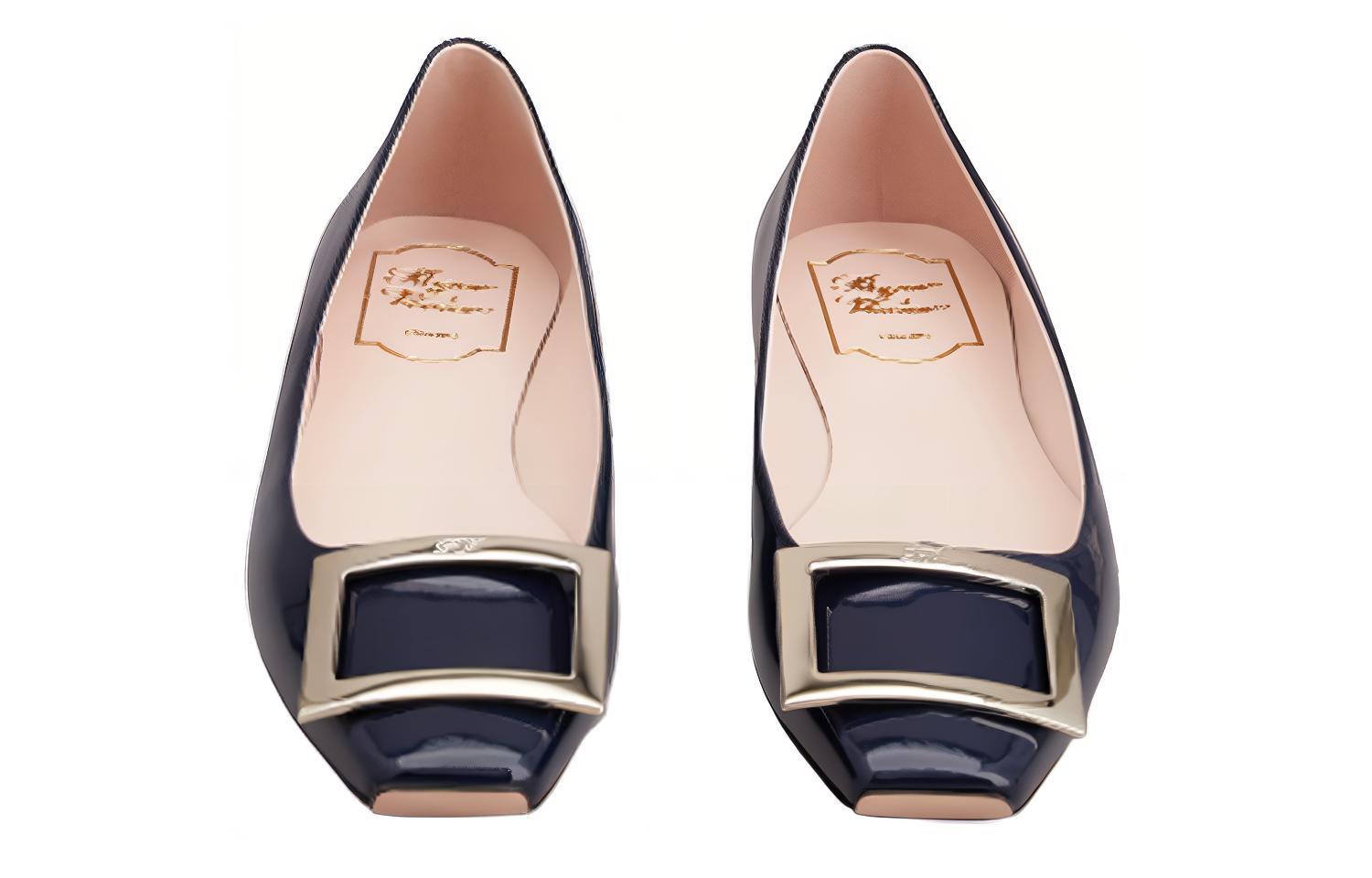 (W) Roger Vivier Trompette Patent Leather Round Toe Slip-On 'Black' 圖 4