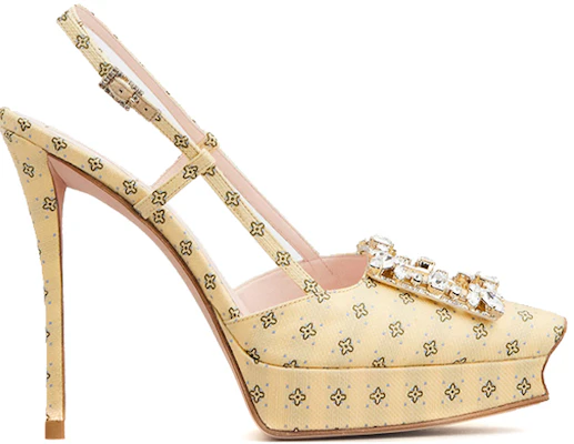 (W) Roger Vivier Trompette Slingback Hak Tinggi 'Kuning' RVW64331850QGCG020 Order (W) Roger Vivier Trompette Slingback Hak Tinggi 'Kuning' RVW64331850QGCG020
