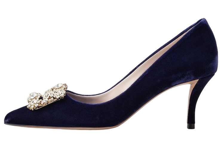 (Women) Roger Vivier Velvet 'Blue Crystal Buckle Stiletto' RVW41417620CFEU800