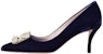 (Women) Roger Vivier Velvet 'Blue Crystal Buckle Stiletto' RVW41417620CFEU800