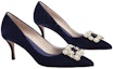 Order (Women) Roger Vivier Velvet 'Blue Crystal Buckle Stiletto' RVW41417620CFEU800