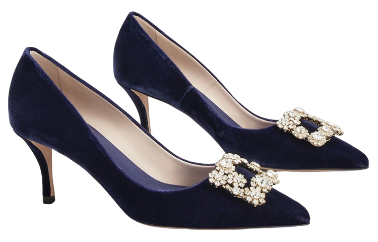 Order (W) Roger Vivier Fluwelen ''Blauwe Kristal Gesp Stiletto'' RVW41417620CFEU800
