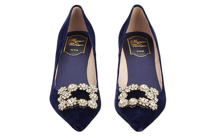 Lookbook (W) Roger Vivier Fluwelen ''Blauwe Kristal Gesp Stiletto'' RVW41417620CFEU800