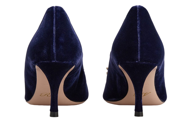 Shop (W) 로저비비에 벨벳 블루 크리스탈 스틸레토 RVW41417620CFEU800