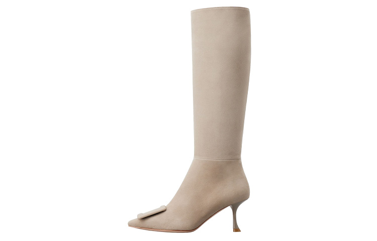 (Women) Roger Vivier Velvet Zip High-Top Boots 'Grey' RVW61833890HR0C415