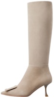 (Women) Roger Vivier Velvet Zip High-Top Boots 'Grey' RVW61833890HR0C415 (Women) Roger Vivier Velvet Zip High-Top Boots 'Grey' RVW61833890HR0C415