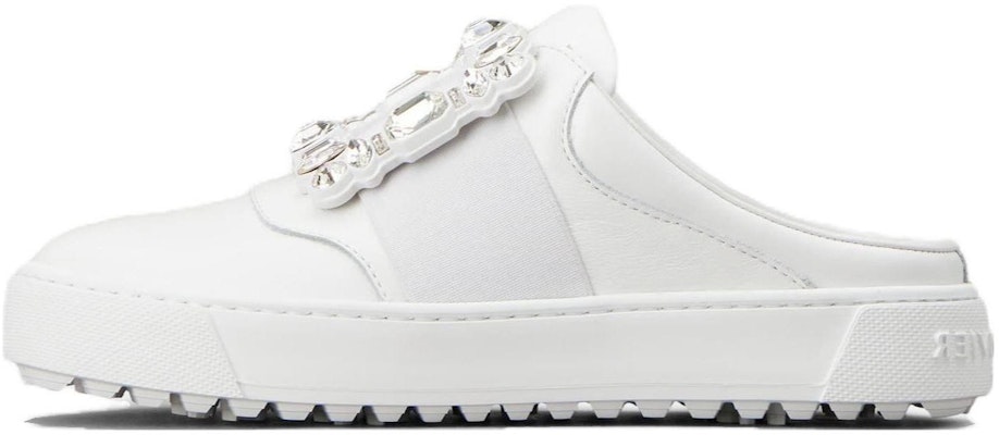 (Women) Roger Vivier Very Vivier 'White Round-Toe Comfort Mules' RVW68735520JUS9998 Buy (Women) Roger Vivier Very Vivier 'White Round-Toe Comfort Mules' RVW68735520JUS9998
