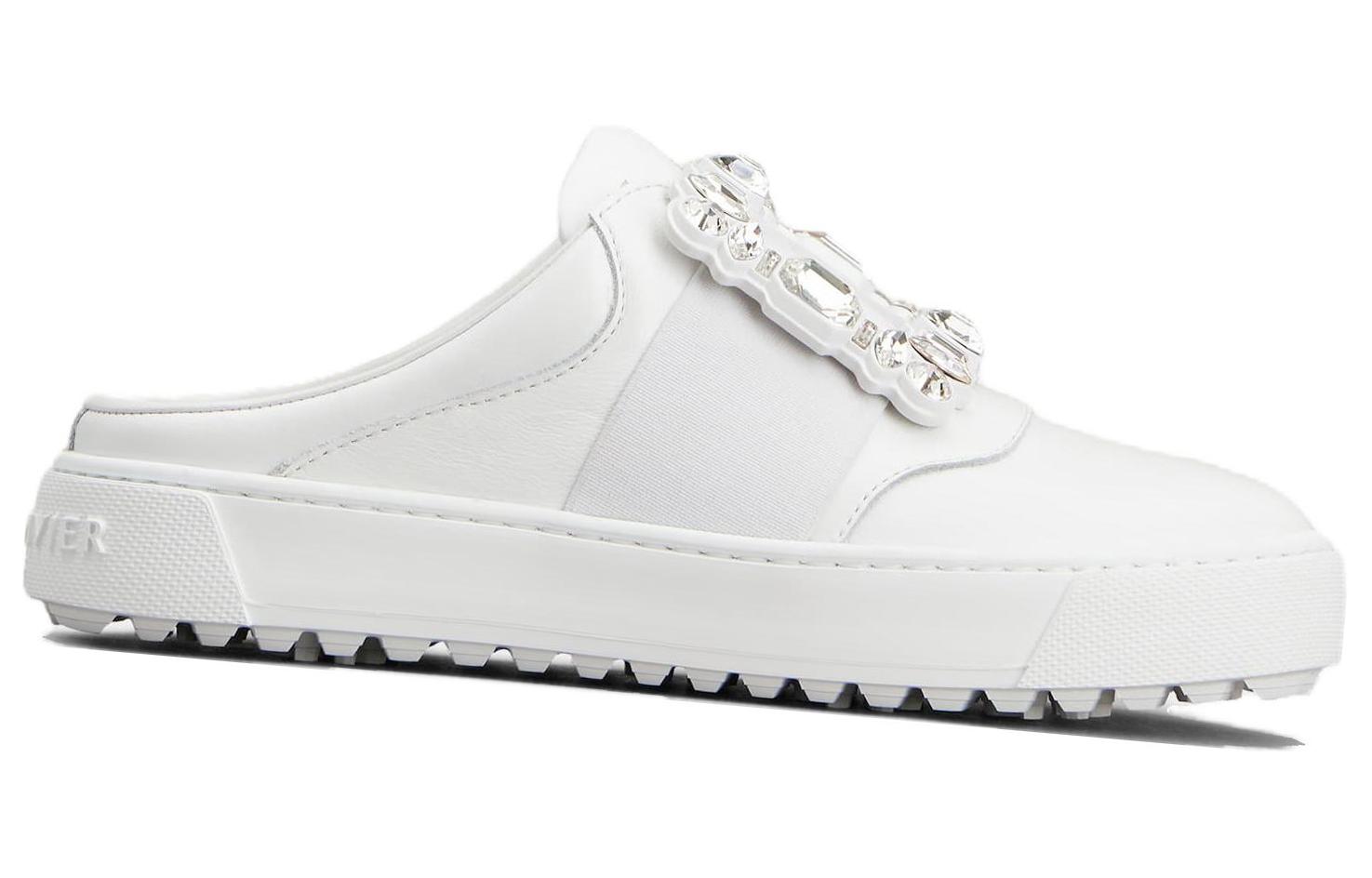 (W) Roger Vivier Very Vivier 'White Round-Toe CMFT Mules' 圖 2