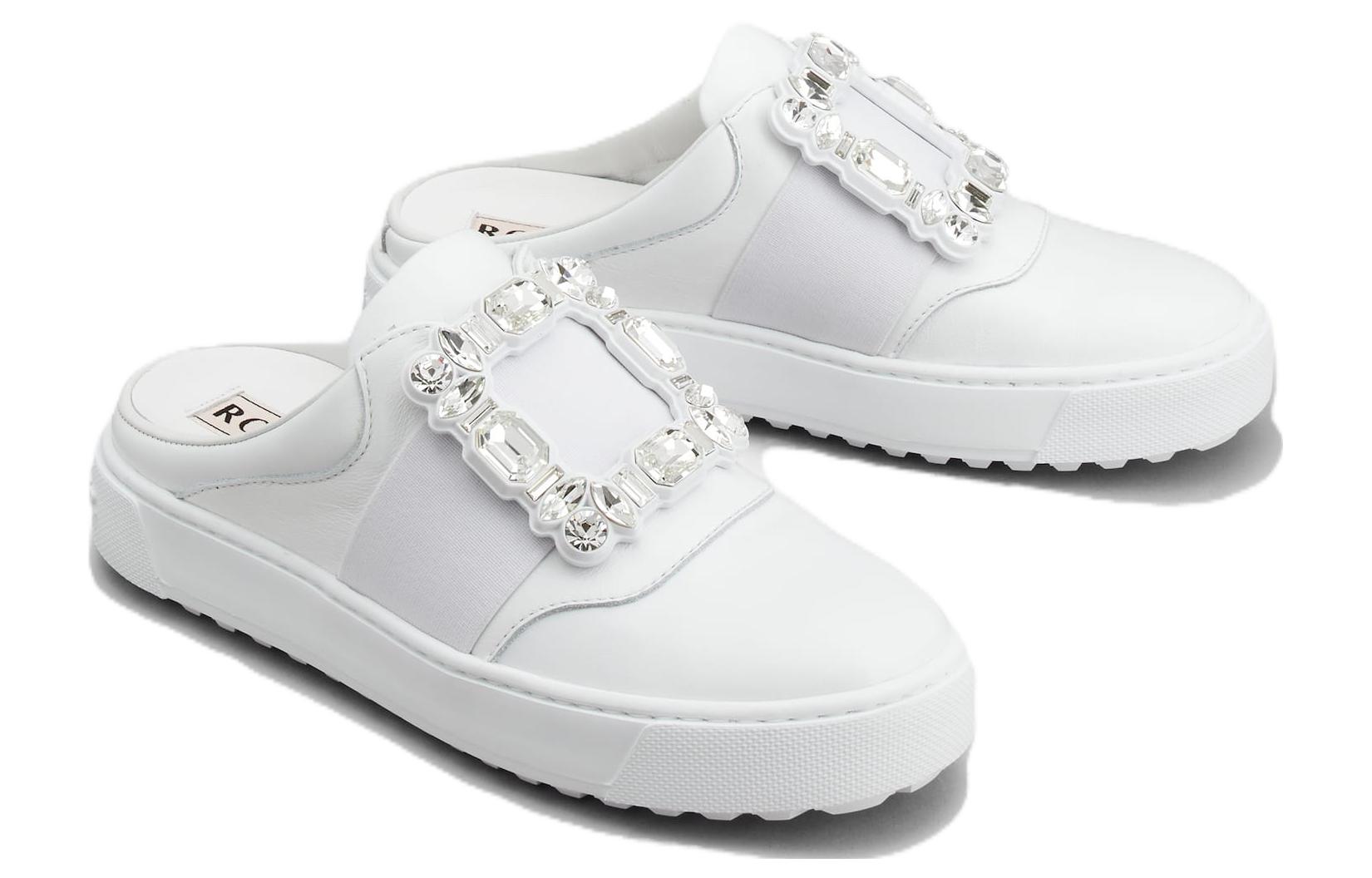 (W) Roger Vivier Very Vivier 'White Round-Toe CMFT Mules' 圖 3