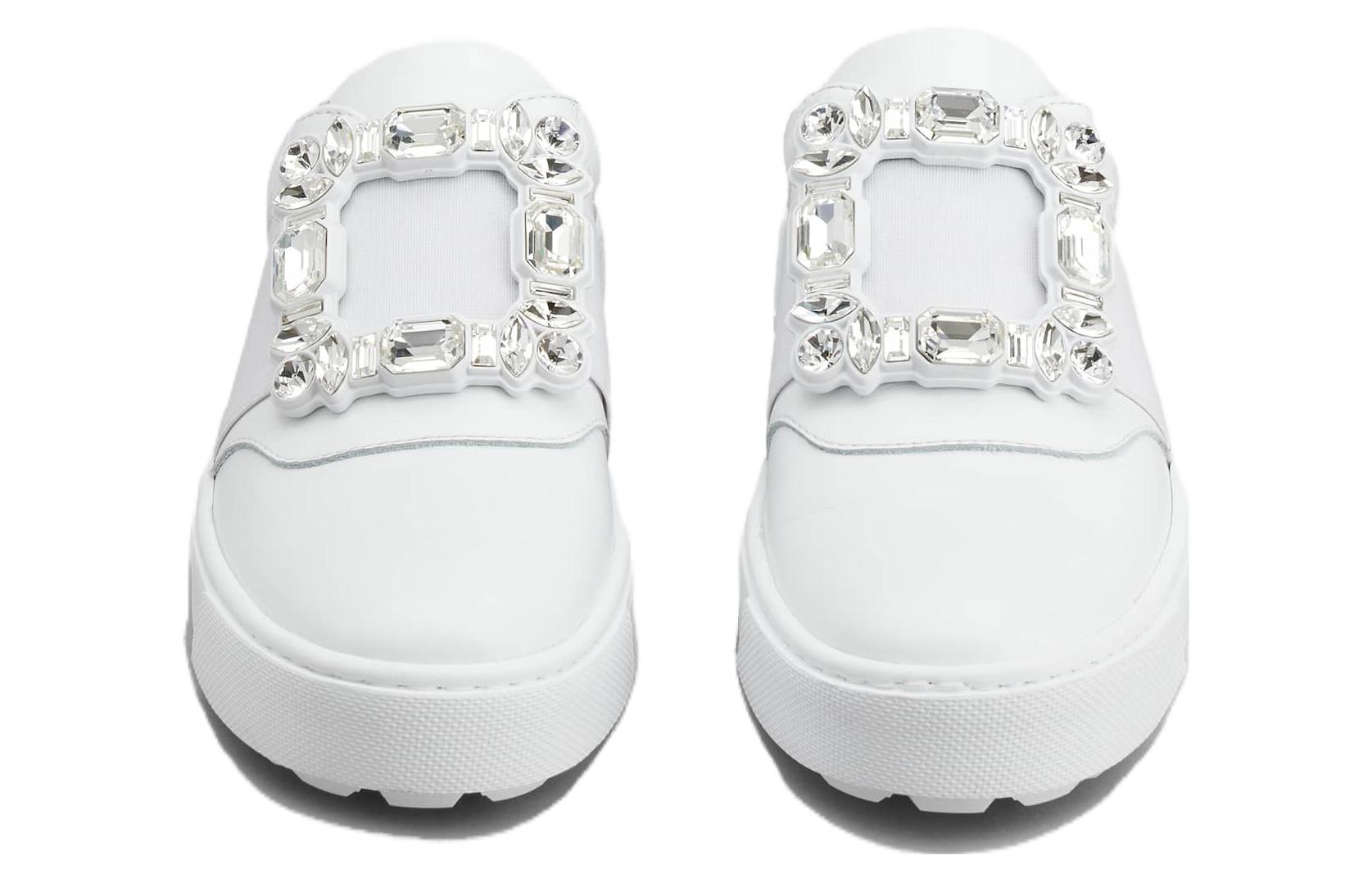 (W) Roger Vivier Very Vivier 'White Round-Toe CMFT Mules' 圖 4