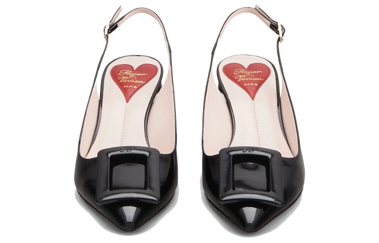 Shop (Women) Roger Vivier Virgule 'Black Patent Leather with Buckle' RVW63831440D1PB999