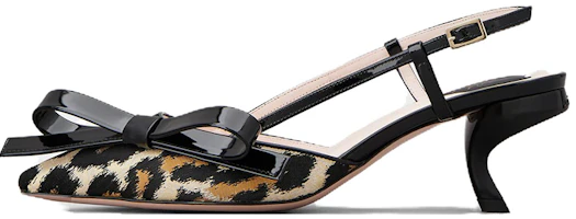 (Women) Roger Vivier Virgule Bow Piping Slingback Pumps Leopard 'Black' RVW63836510OSI002D (Women) Roger Vivier Virgule Bow Piping Slingback Pumps Leopard 'Black' RVW63836510OSI002D