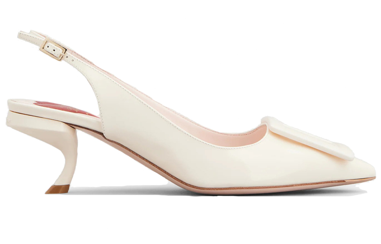 Order (W) Roger Vivier Tacón Alto Virgule 'Crema con Hebilla de Charol' RVW63831440D1PC019