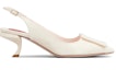 Order (W) Roger Vivier Virgule Tumit Tinggi 'Cream Patent Buckle' RVW63831440D1PC019