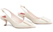 Lookbook (W) Roger Vivier Virgule Tumit Tinggi 'Cream Patent Buckle' RVW63831440D1PC019