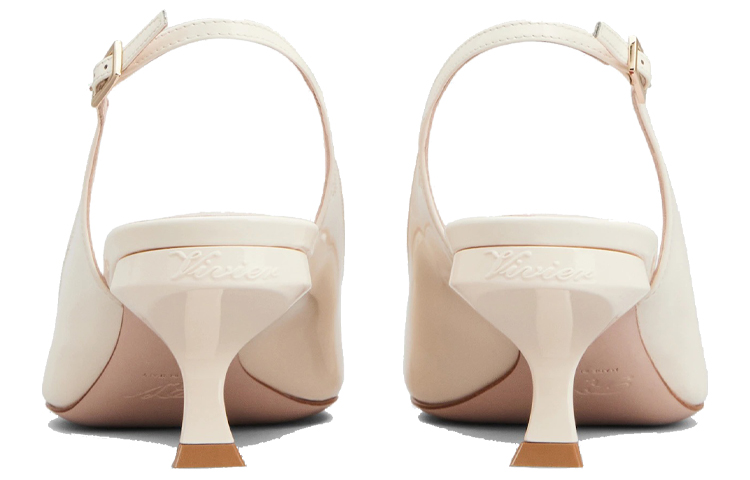 Purchase (W) Roger Vivier Tacón Alto Virgule 'Crema con Hebilla de Charol' RVW63831440D1PC019