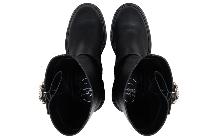 Shop (W) ロジェヴィヴィエ Viv' Biker ストラス バックル ブーツ (黒) RVW548272409XRB999