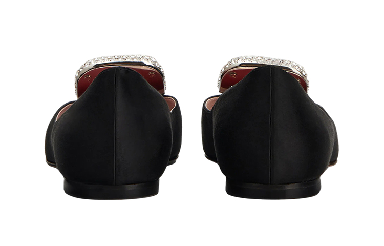 (W) Roger Vivier Viv' Choc 'Black Satin Ballet Flats with Crystal Buckle' 圖 7