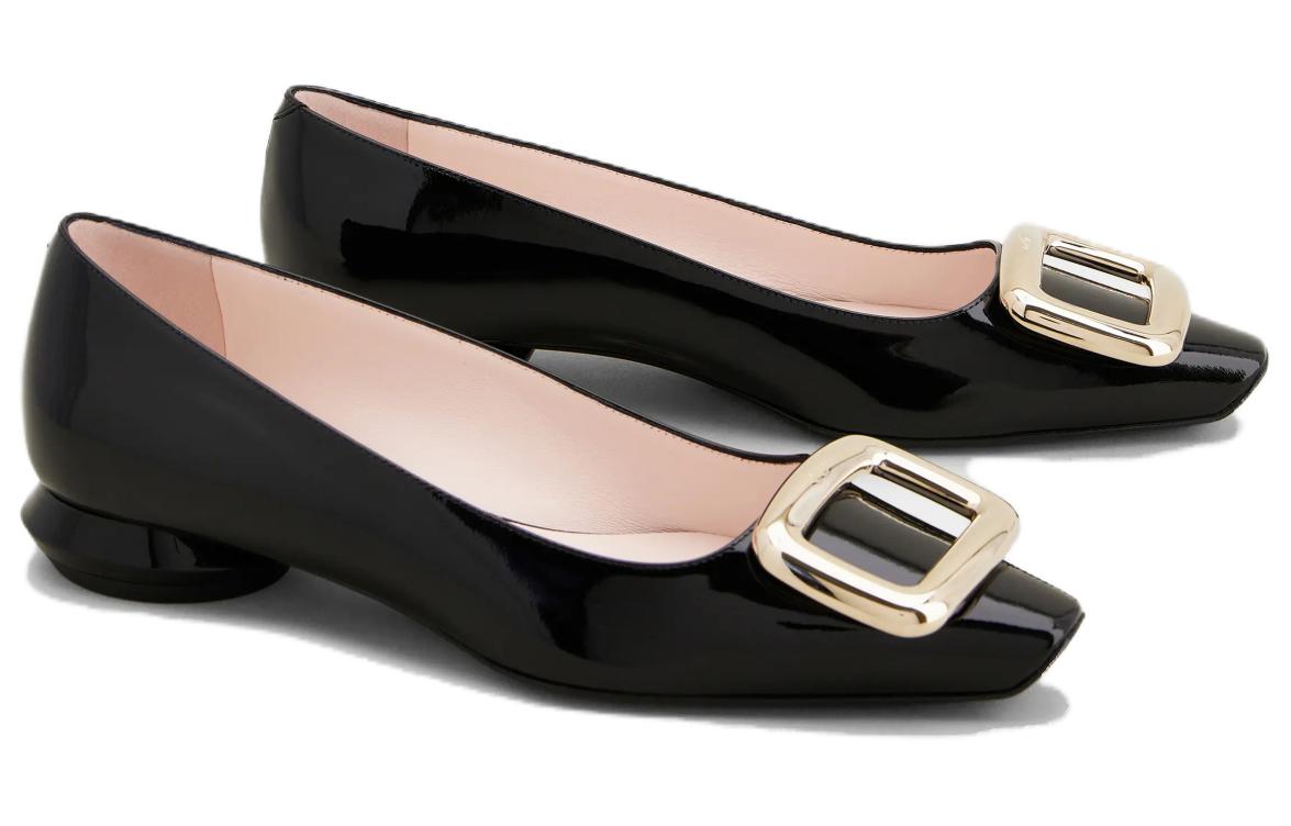 Lookbook 羅傑·維維亞 Viv' Choc 金屬扣漆皮芭蕾舞平底鞋 女款 黑色