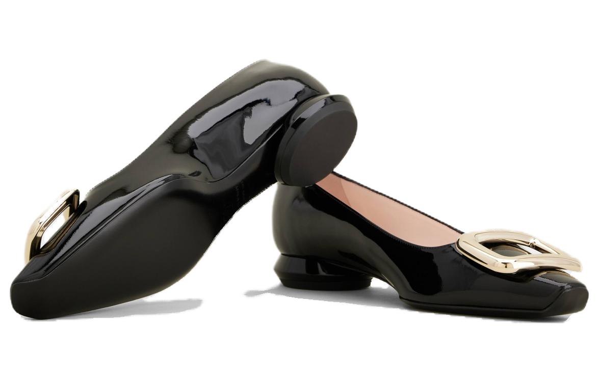 Details for 羅傑·維維亞 Viv' Choc 金屬扣漆皮芭蕾舞平底鞋 女款 黑色