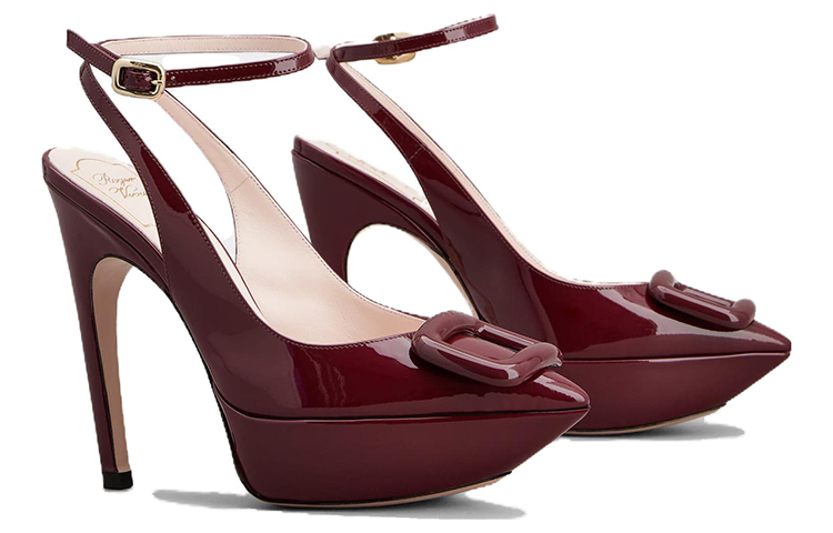 (W) Roger Vivier Viv' Choc Patent Leather Pointed Buckle 'Red Stiletto' 圖 3