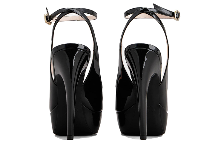 (W) Roger Vivier Viv' Choc Patent Pointed Buckle Stiletto 'Black' 圖 4