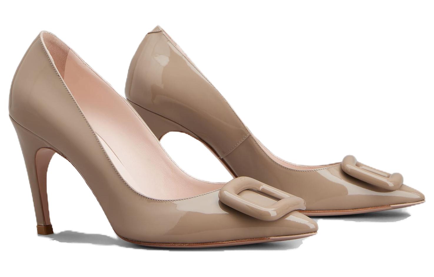 (W) Roger Vivier Viv' Choc Patent Pointed Toe Stiletto 'Brown' 圖 2