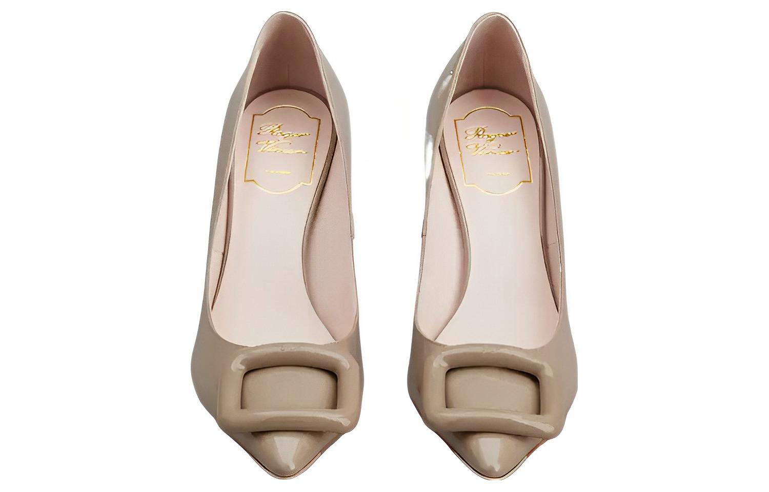 (W) Roger Vivier Viv' Choc Patent Pointed Toe Stiletto 'Brown' 圖 3