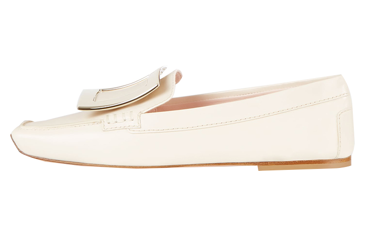 (Women) Roger Vivier Viv' Driver 'Beige Buckle' RVW61030770BSSC019