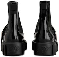 Purchase (W) Roger Vivier Viv' Go-Thick 'Boots Hitam Kulit Patent Gesper Logam' RVW64634420MRKB999